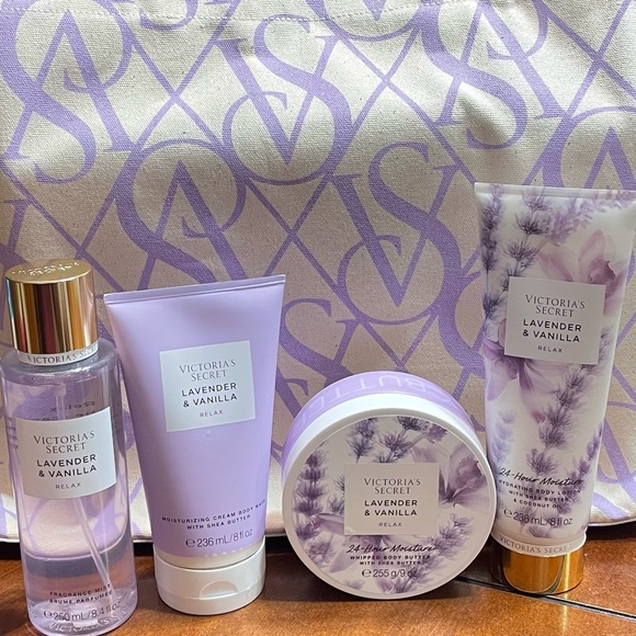 Victoria Secret bag with some beauty products is side - Picture 2 of 9